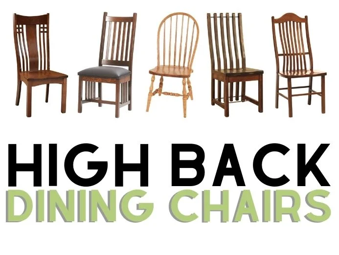 High Back Dining Chairs Made From Solid Wood