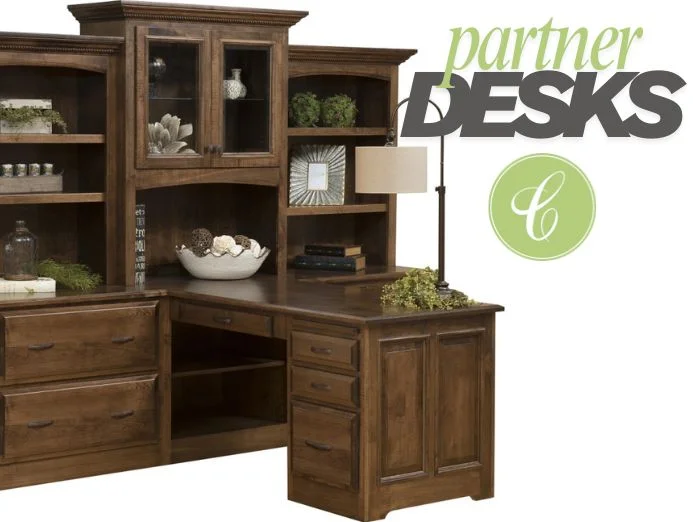 Partner Desks Made From Solid Wood