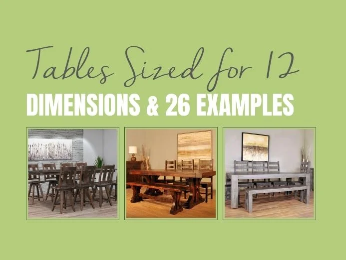 Tables Sized for 12 – Dimensions and 26 Examples