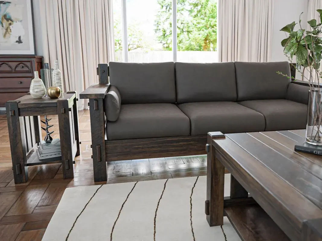 Mission Style Sofas Handcrafted in Leather or Fabric