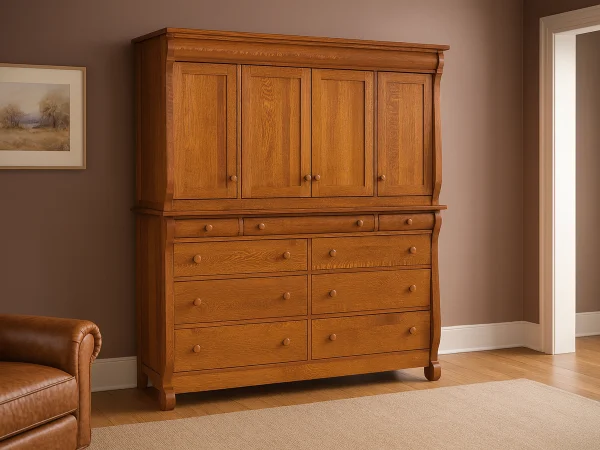 Victoria Sleigh Mule Dresser with Mirror