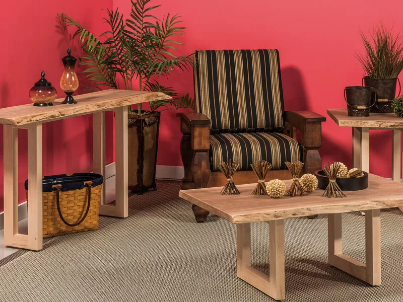 Lehigh Live Edge Living Room Set