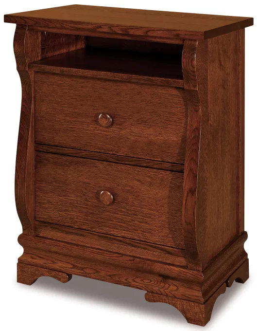 Milwaukee Sleigh 2-Drawer Nightstand