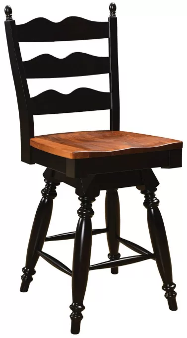 Normandy Ladder Back Swivel Stool