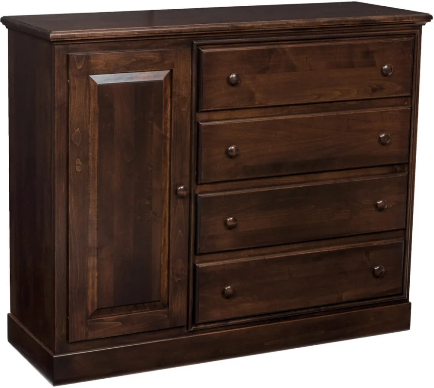 Geneva Wardrobe stained in Venezuelan Chocolate on Brown Maple