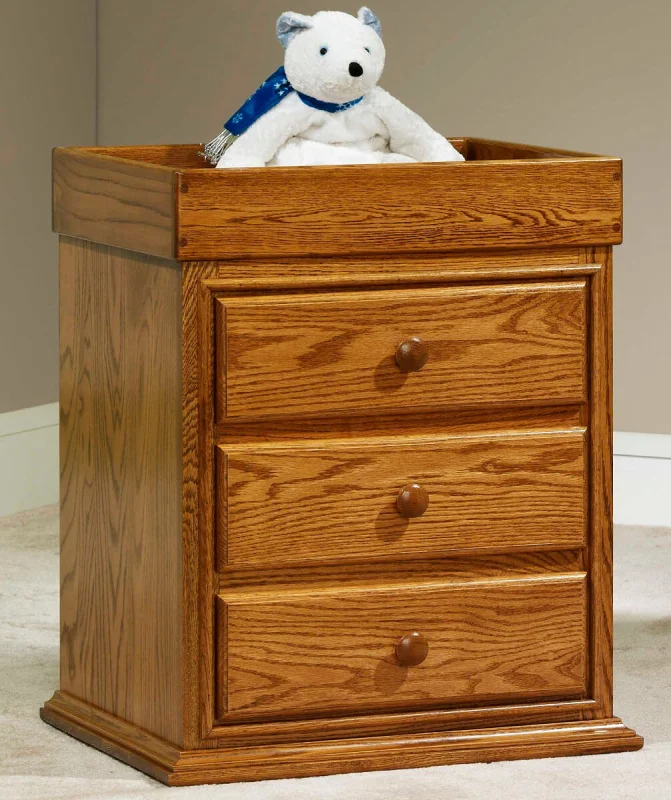 Geneva Nightstand converted to changing table