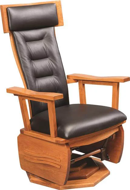 Mason Swivel Glider in Cherry