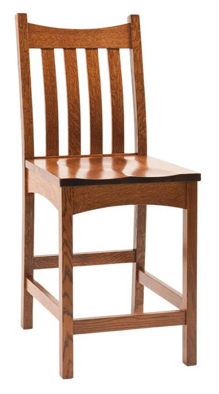 Omaha Mission Bar Chair in Oak