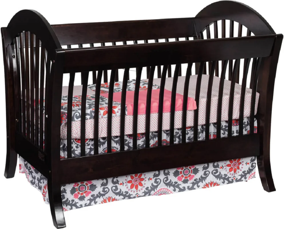 West Village Crib in Brown Maple with Winter Bark stain