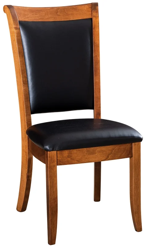 Upholstered Leather Side Chair