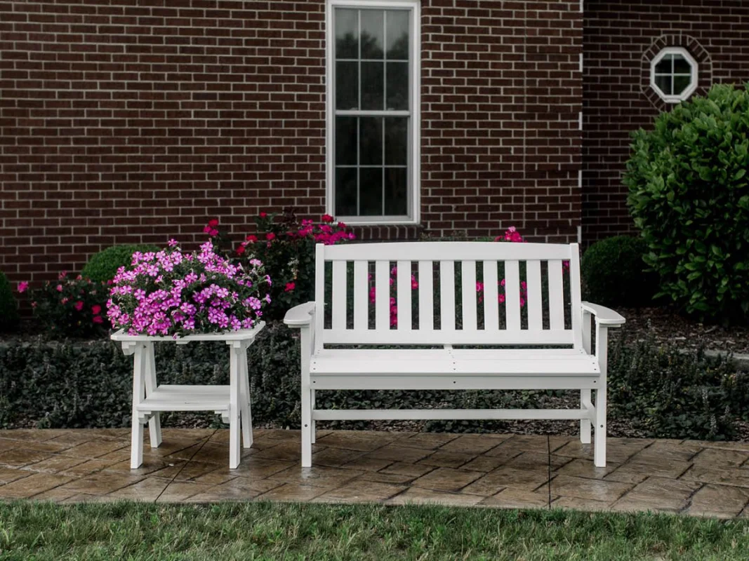 Poly Lumber Bench and Odessa Side Table