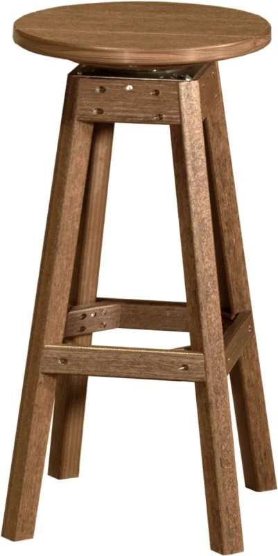 Antique Mahogany Arashi Outdoor Bar Stool