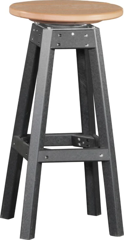 Cedar and Black Arashi Outdoor Bar Stool