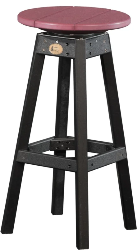 Cherrywood and Black Arashi Outdoor Bar Stool