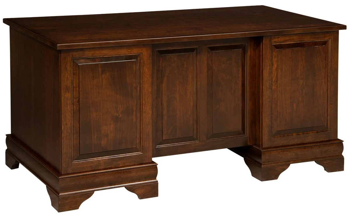 Cherry Double Pedestal Office Desk