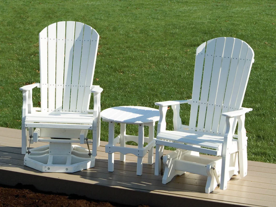 Bahia Adirondack Swivel Glider with End Table