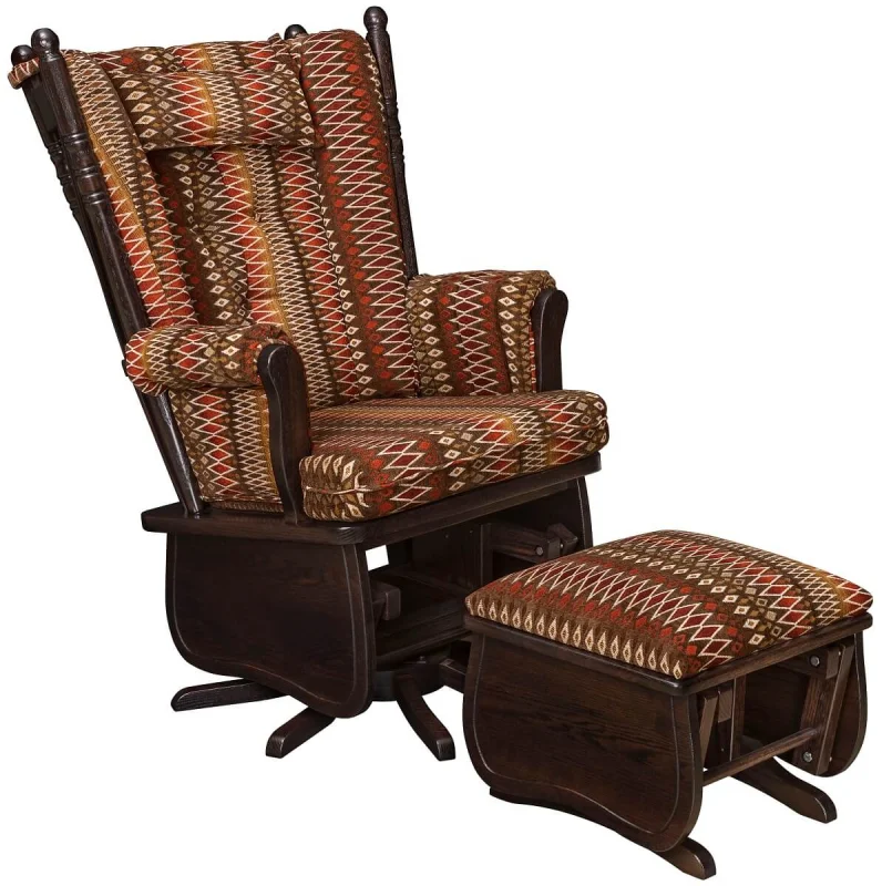 Classic Living Room Glider and Ottoman