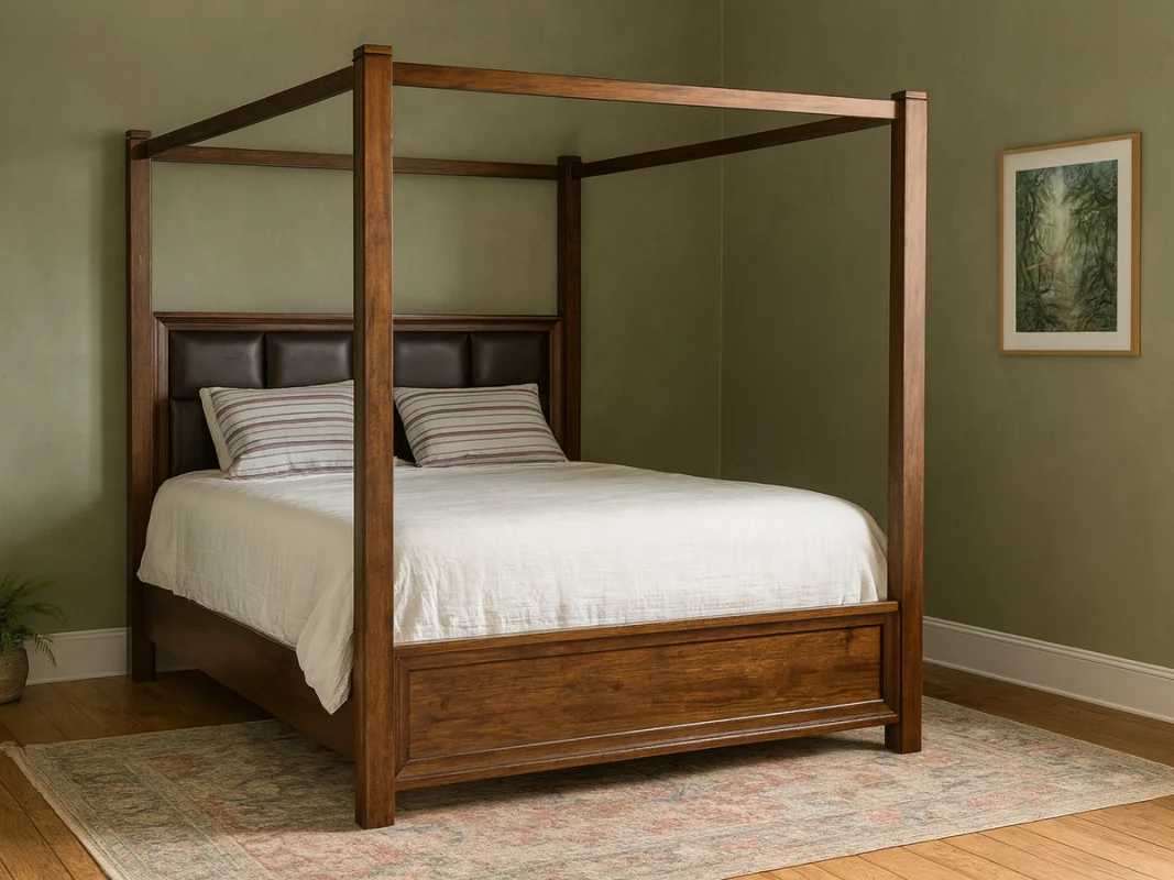 Birchwood Upholstered Canopy Bed