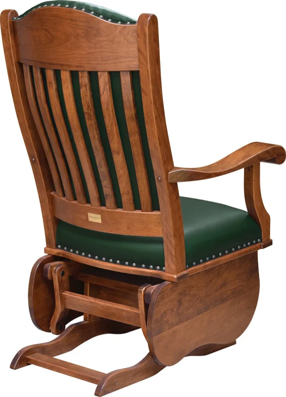 Cherry Glider Chair with Leather