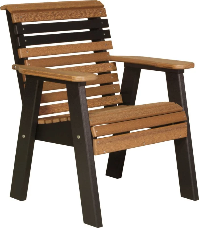 Antique Mahogany and Black Cape Lookout Patio Chair