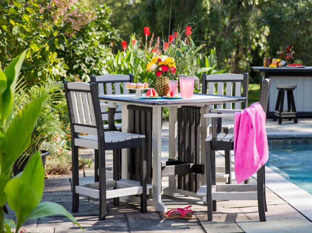 Outdoor Poly Lumber Bar Set