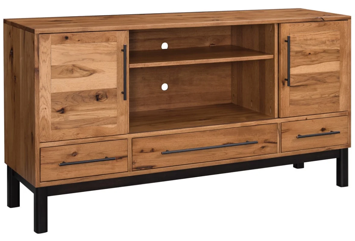 Rustic Hickory TV Cabinet