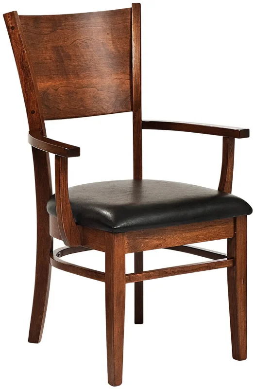 Coccotti Modern Arm Chair with Leather Seat