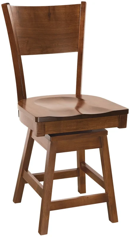 Coccotti Solid Wood Swivel Pub Stool