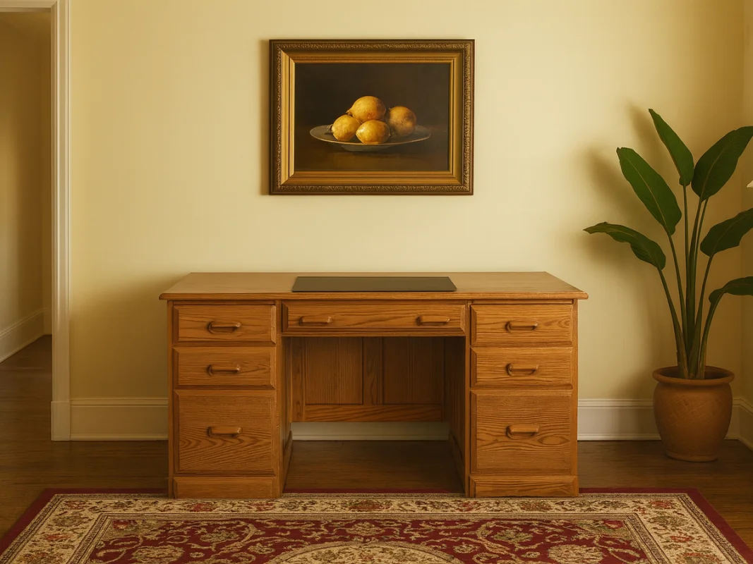 Courier's Double Pedestal Desk
