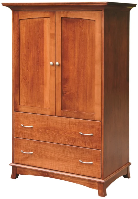 Modern Hardwood Wardrobe Armoire
