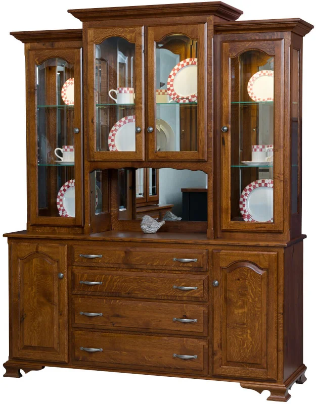 Quartersawn White Oak Traditional China Cabinet