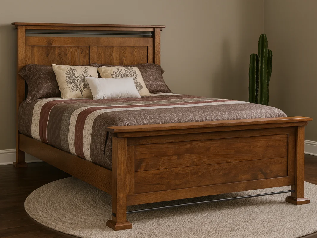 Elkton Rustic Industrial Panel Bed