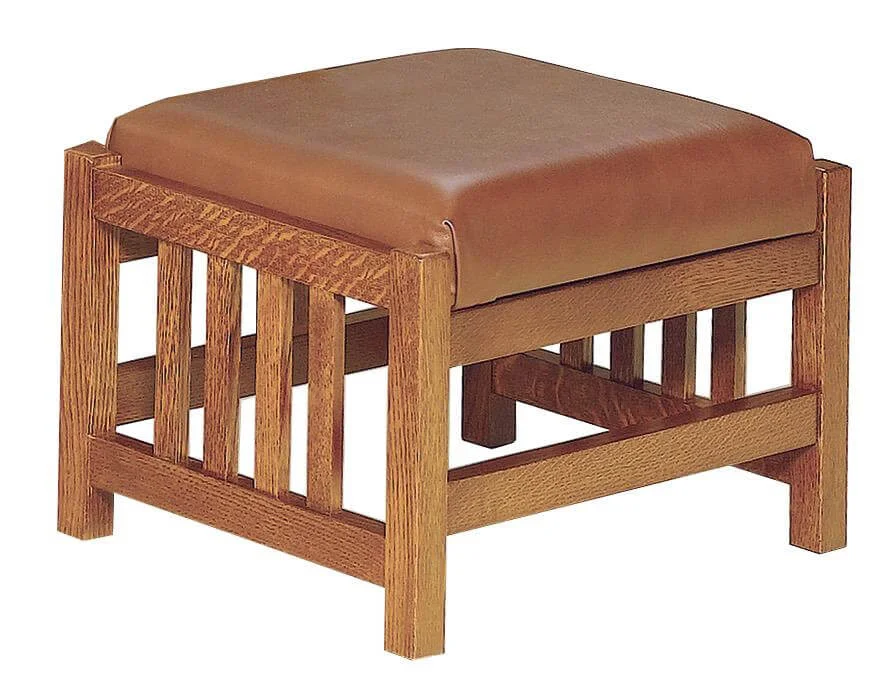 Ezra Slatted Footstool
