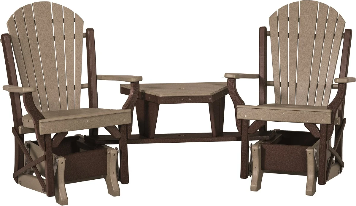 Amish Poly Lumber Glider Settee