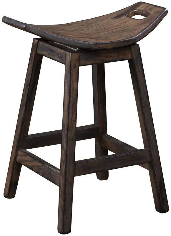 Oak Saddle Stool