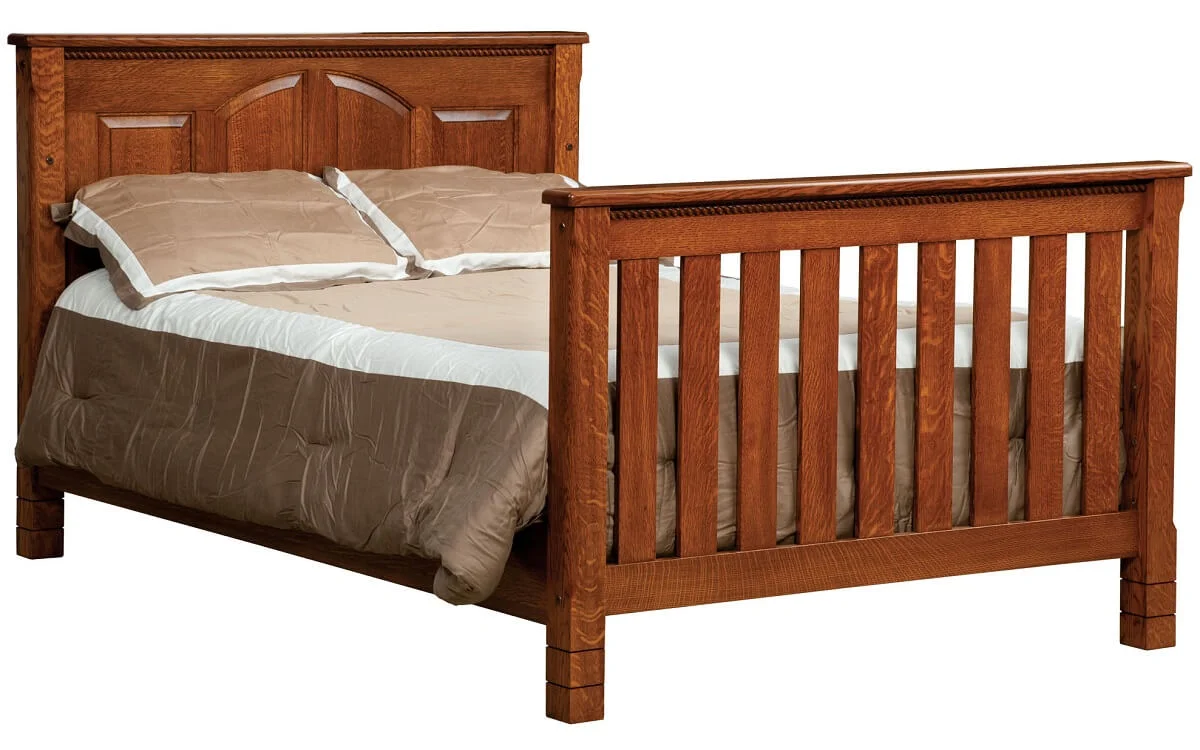 Full Size Convertible Bed - shown in white oak