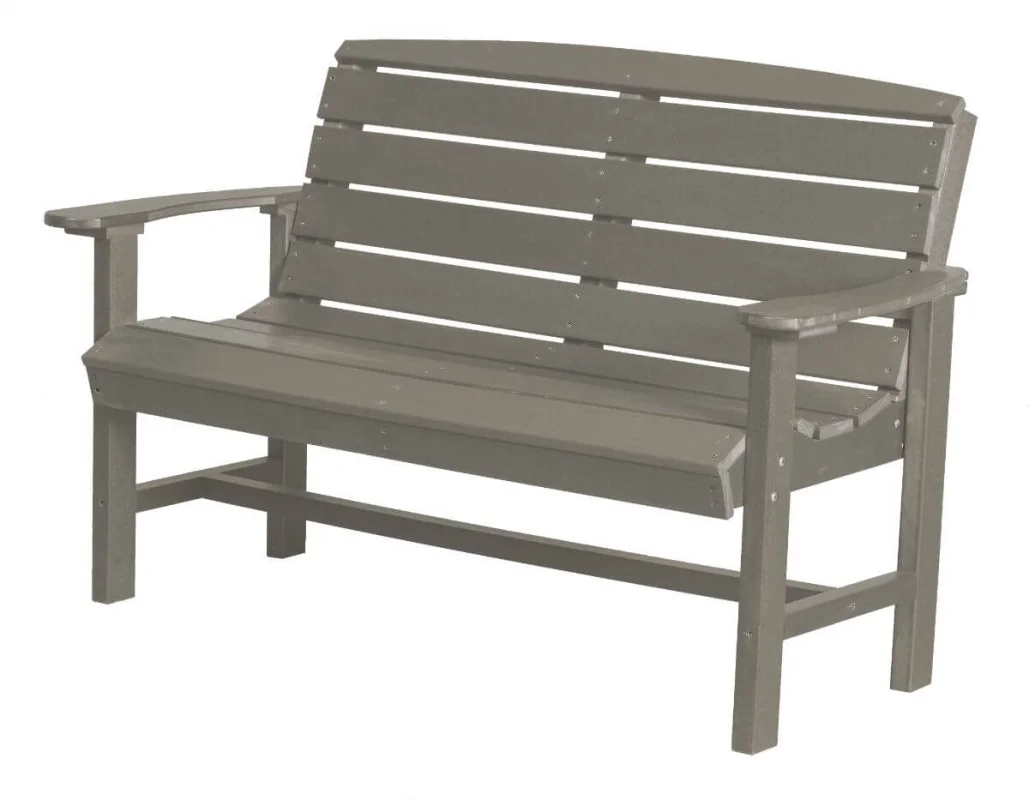 Light Gray Green Bay Outdoor Bench