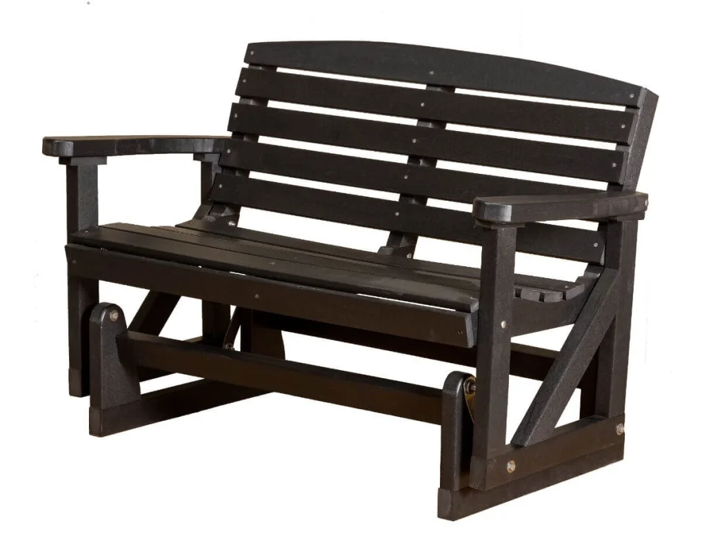 Black Green Bay Outdoor Double Glider