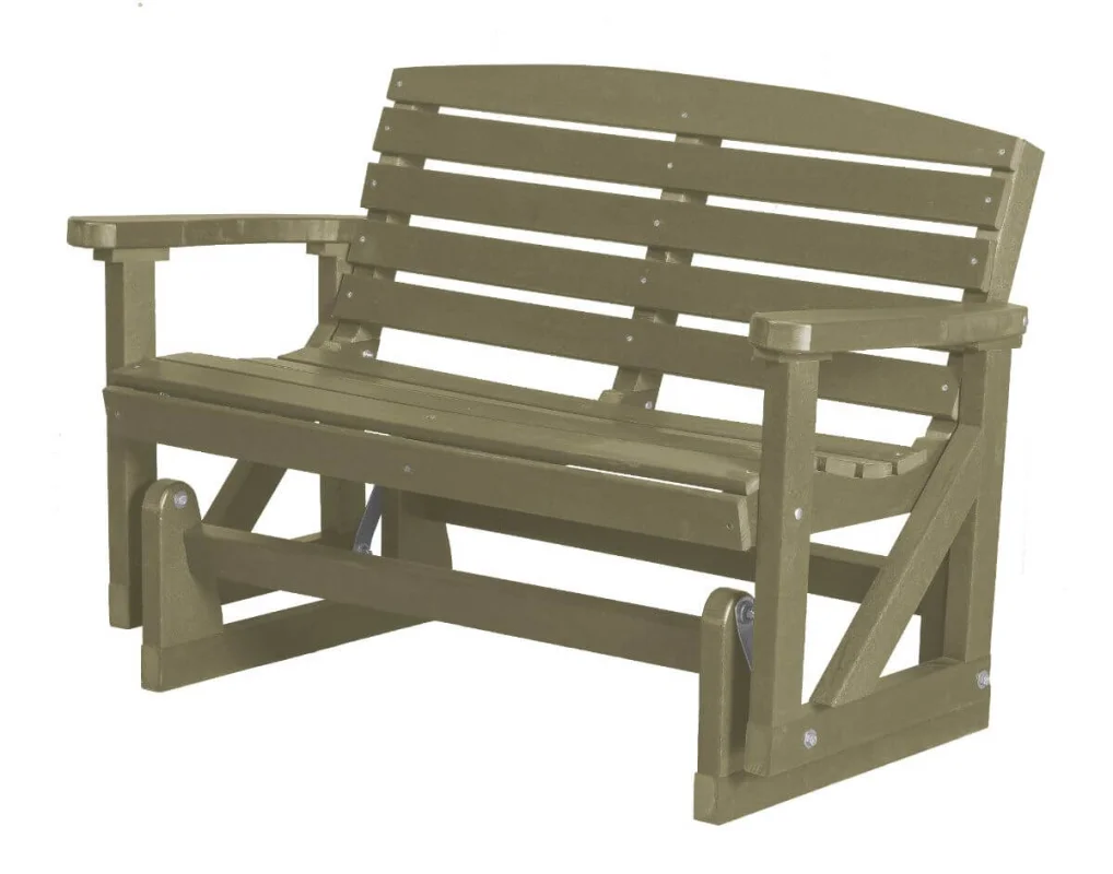 Olive Green Bay Outdoor Double Glider