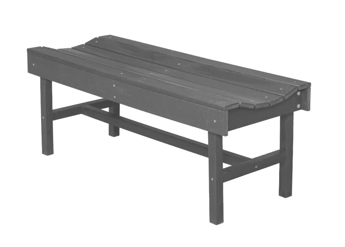 Dark Gray Green Bay Park Bench