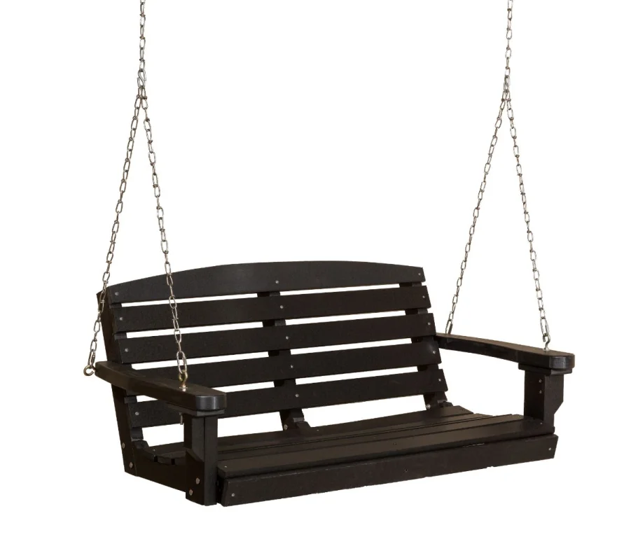 Black Green Bay Porch Swing