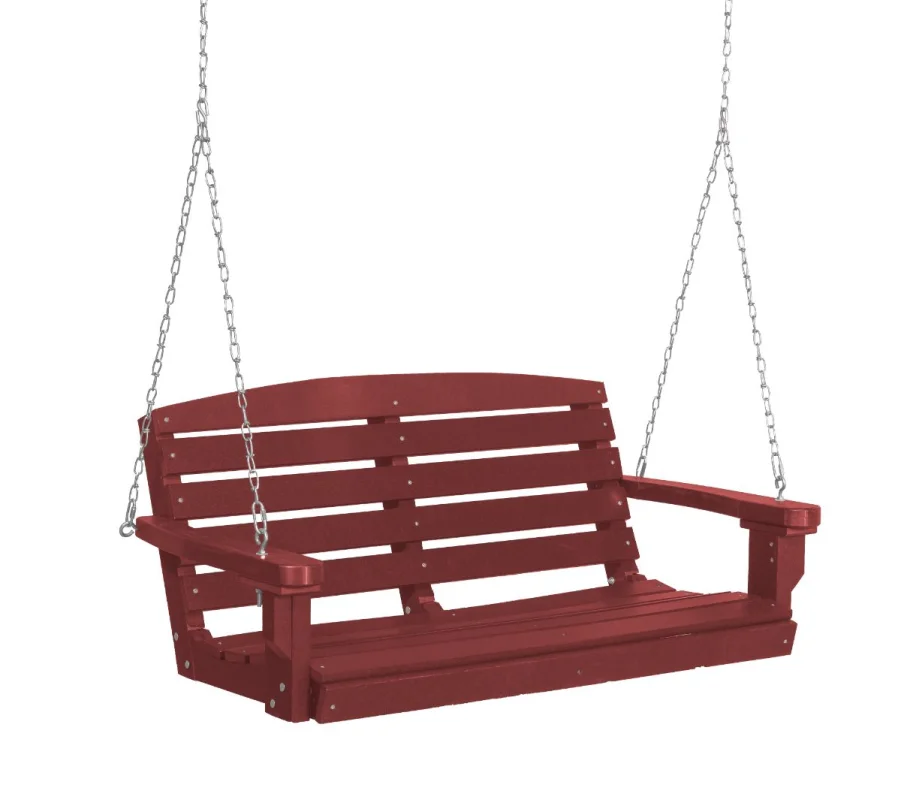 Cherry Wood Green Bay Porch Swing