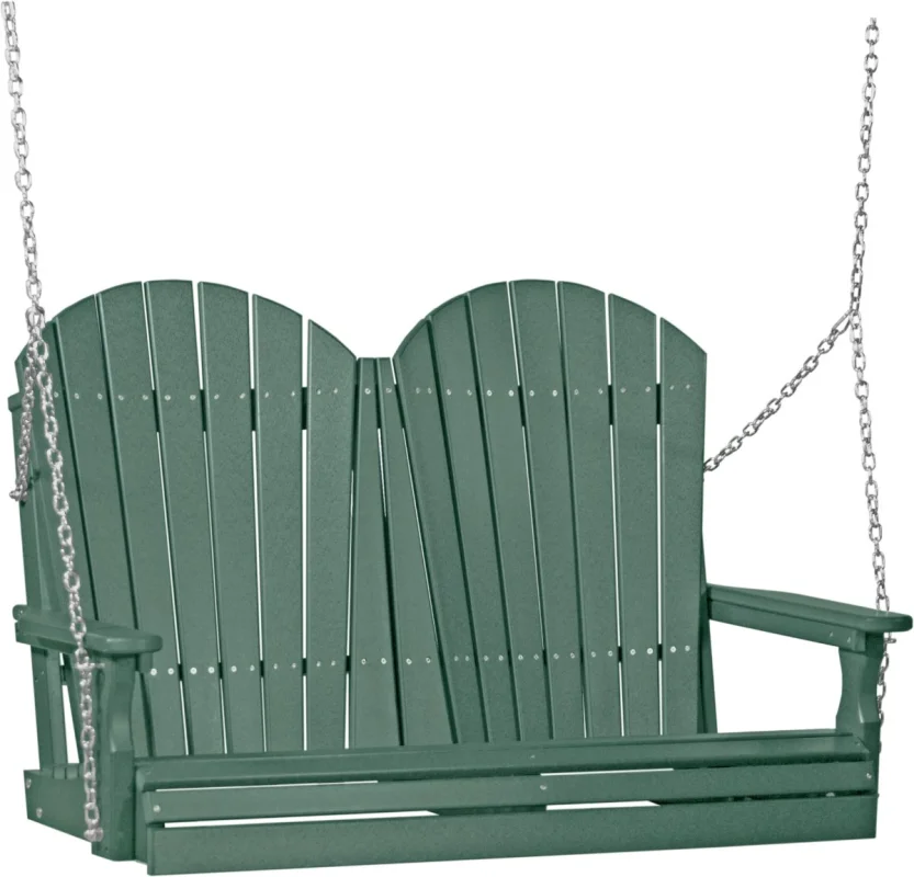Green Tahiti Adirondack Porch Swing