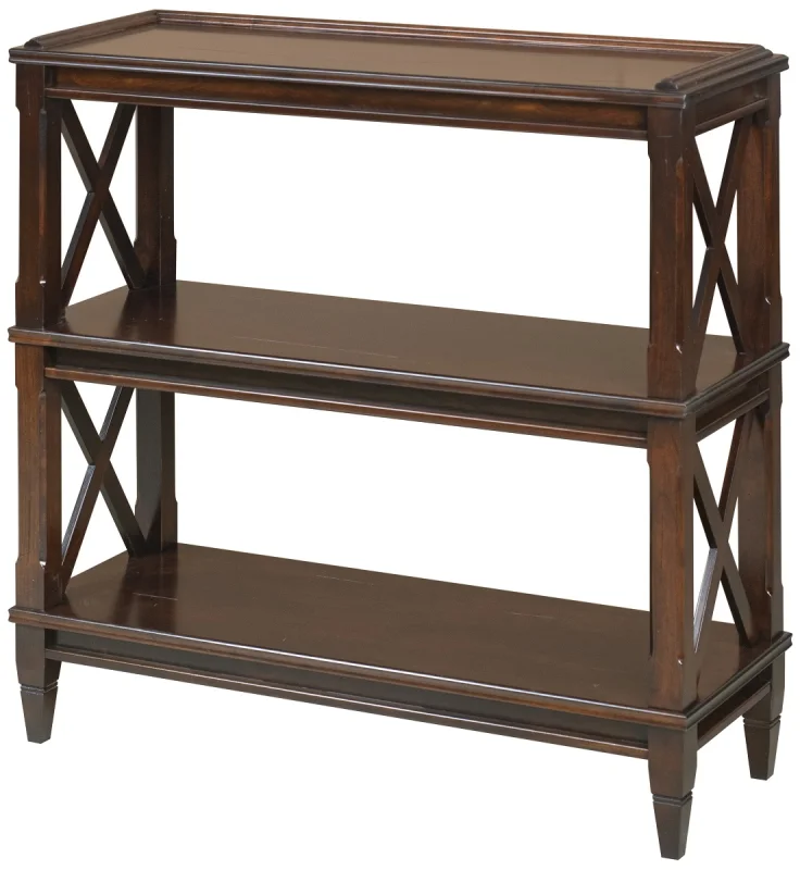 Rustic Cherry Open Bookcase