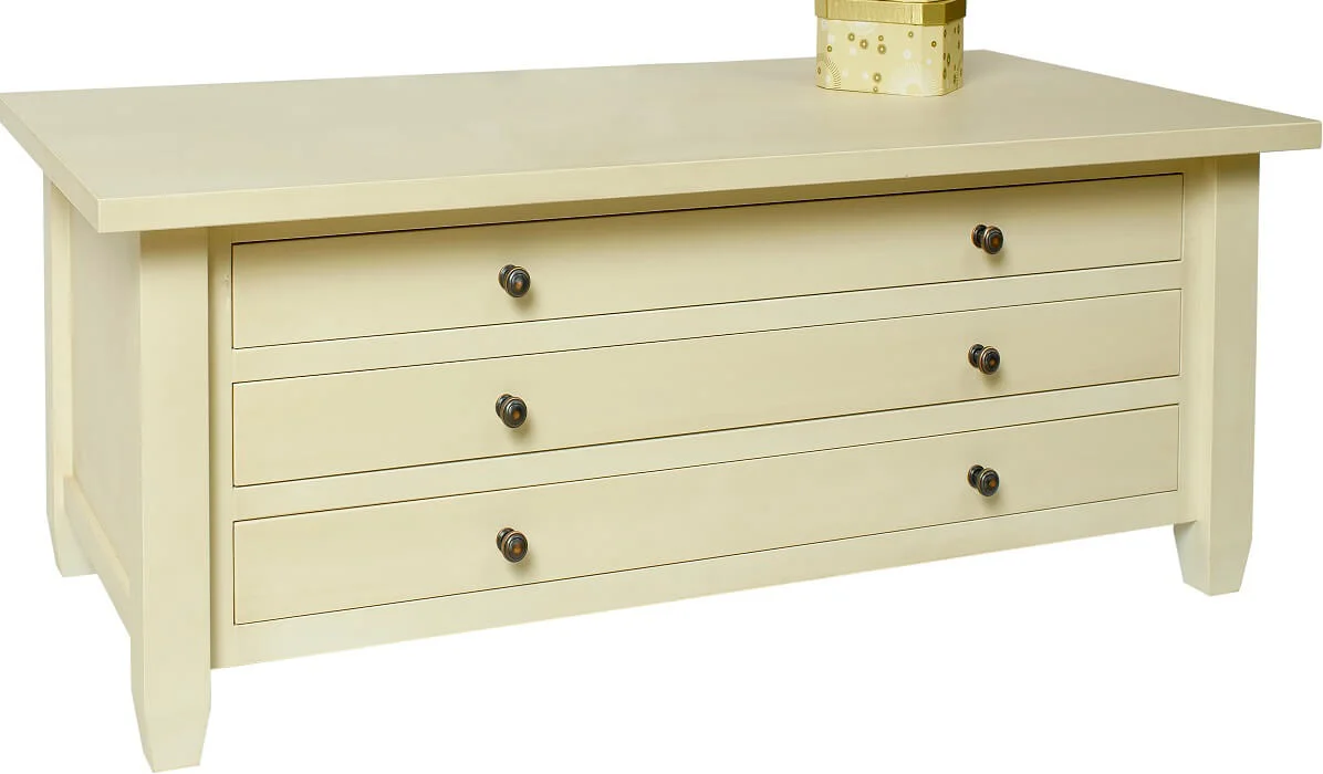 Hensley Coffee Table painted in Almond Ivory