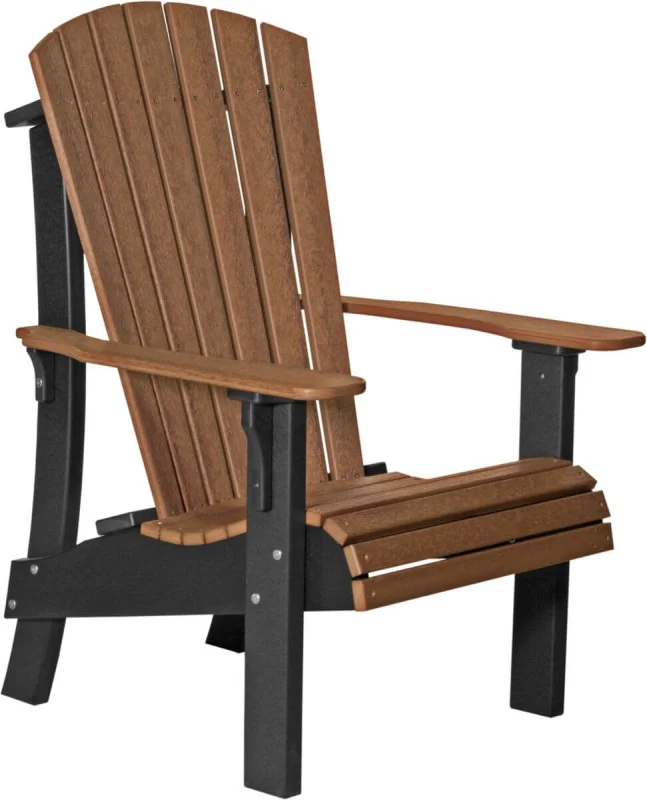 Antique Mahogany and Black Rockaway Highback Adirondack Chair