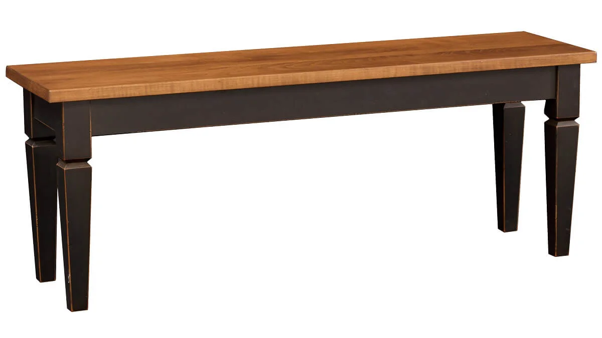 Kearny Dining Bench with Wooden Seat