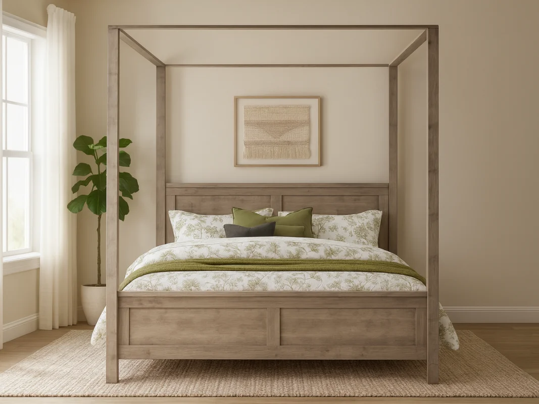 Real Wood Canopy Bed