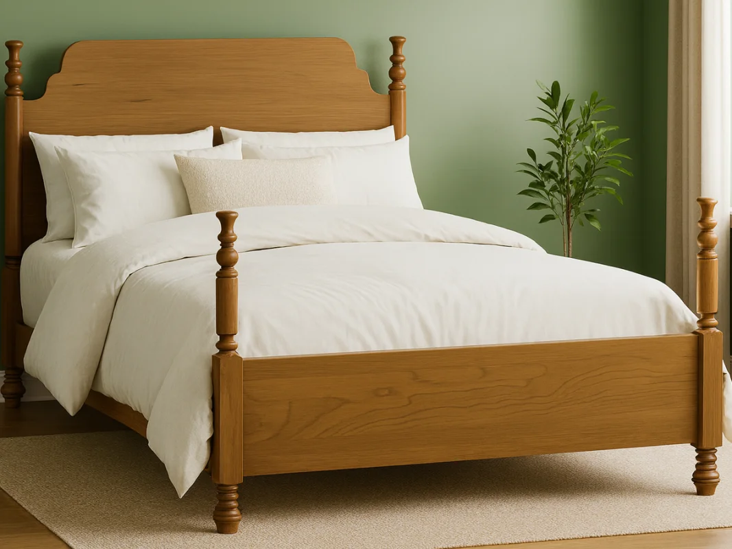 Rustic Cherry Turned Post Bed
