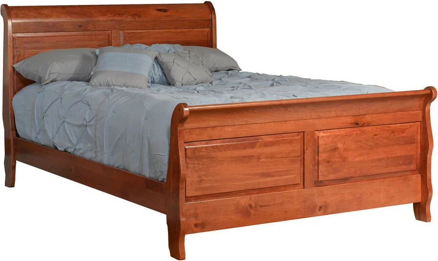 Cherry Sleigh Bed